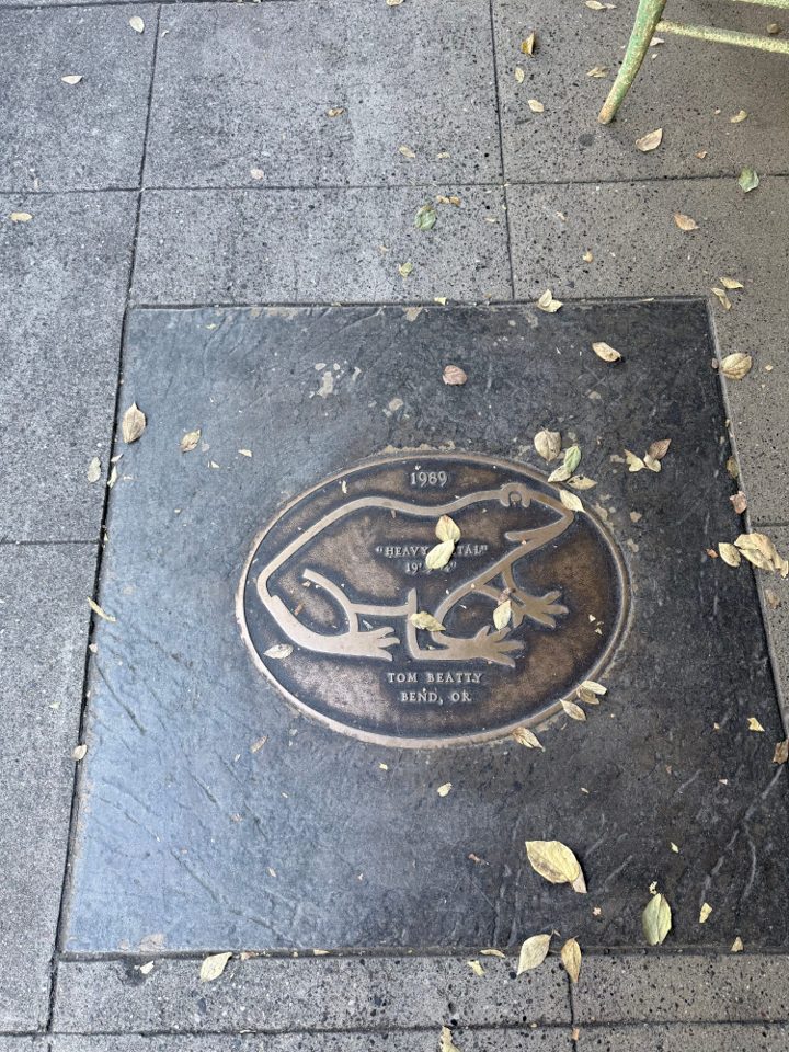 Heavy Metal - 1985, frog plaque, Angels Camp